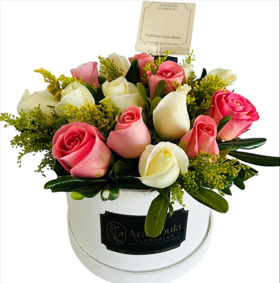 Caja con 12 Rosas