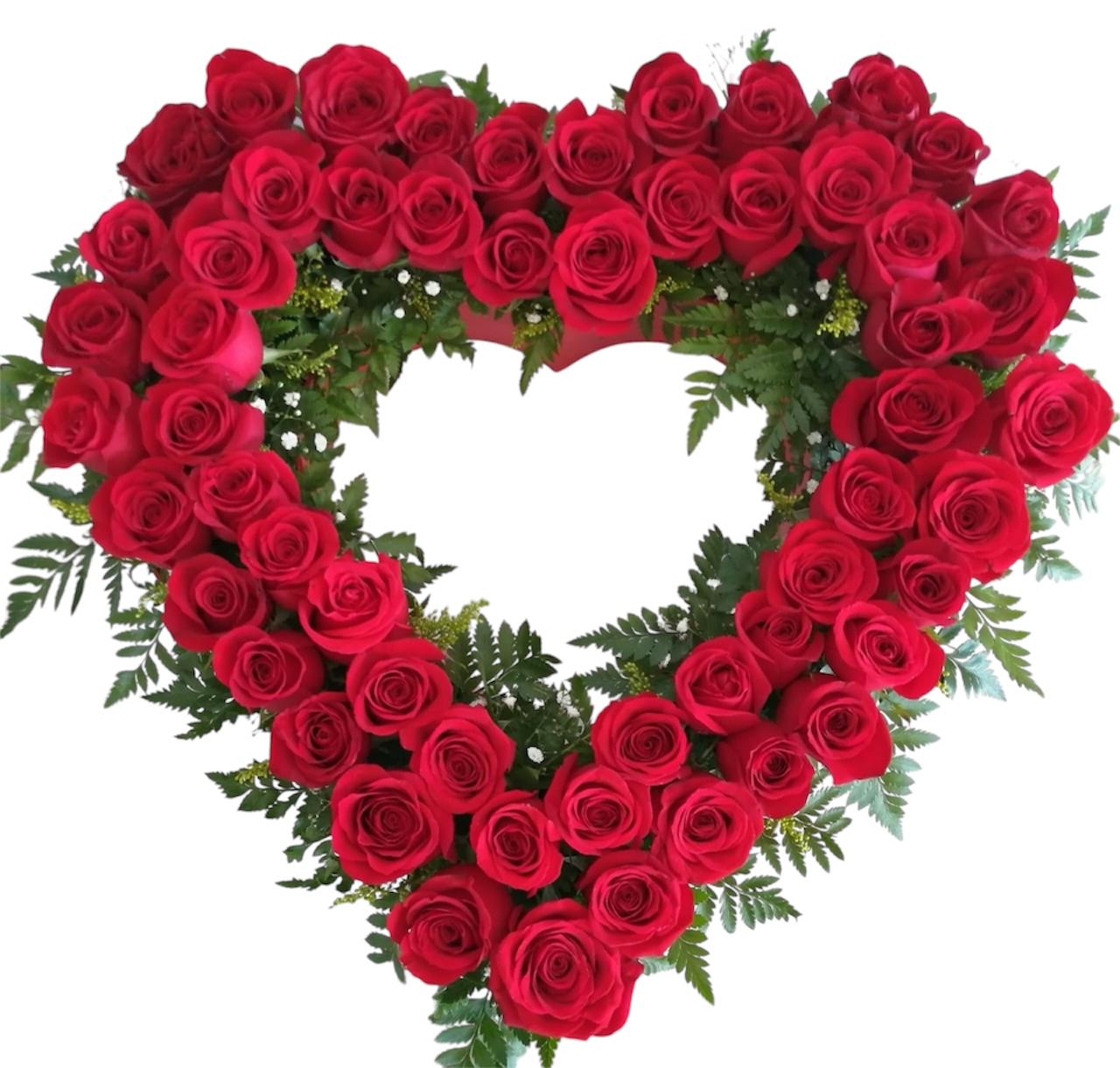 Corazón de rosas