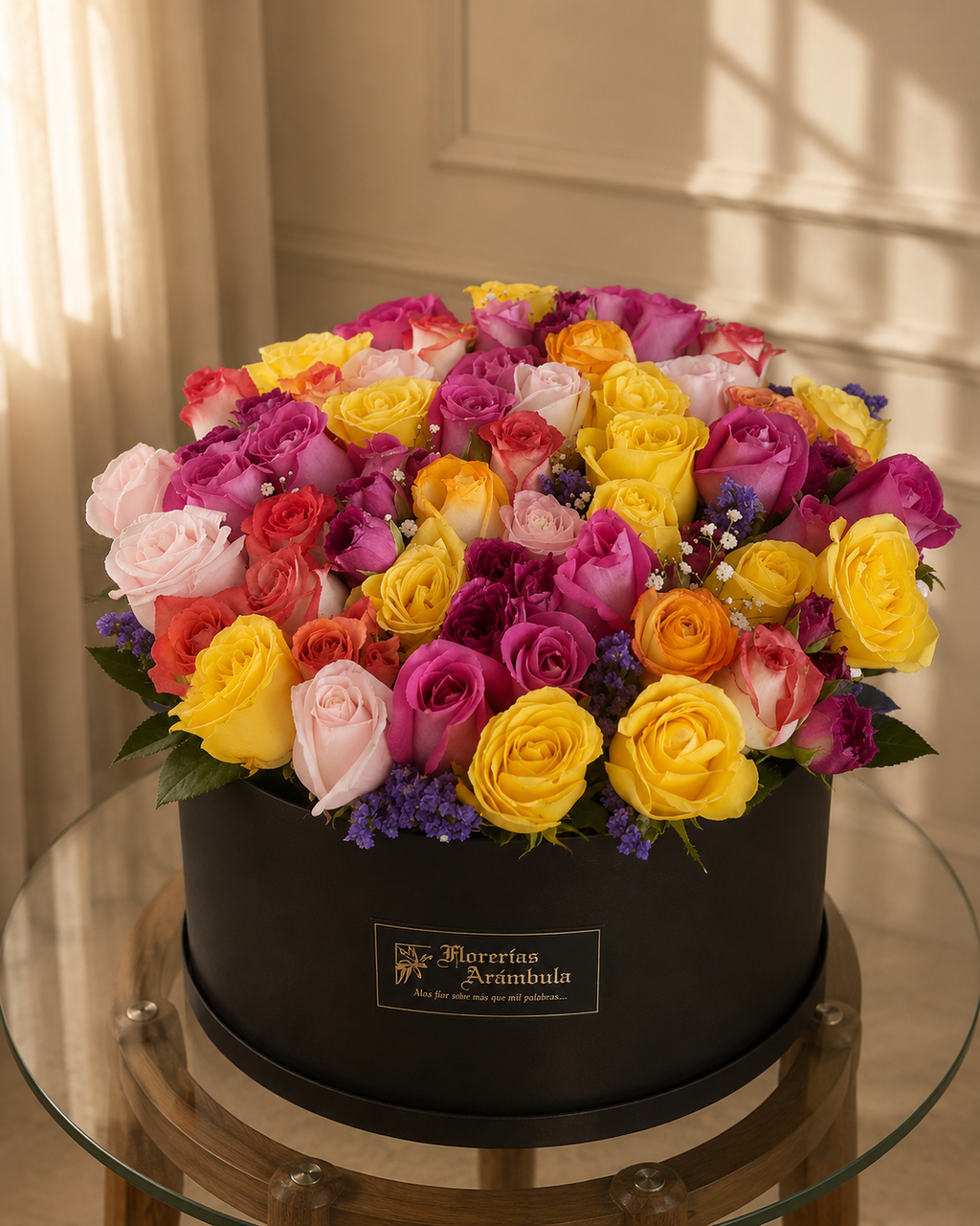 Caja con Rosas Estela