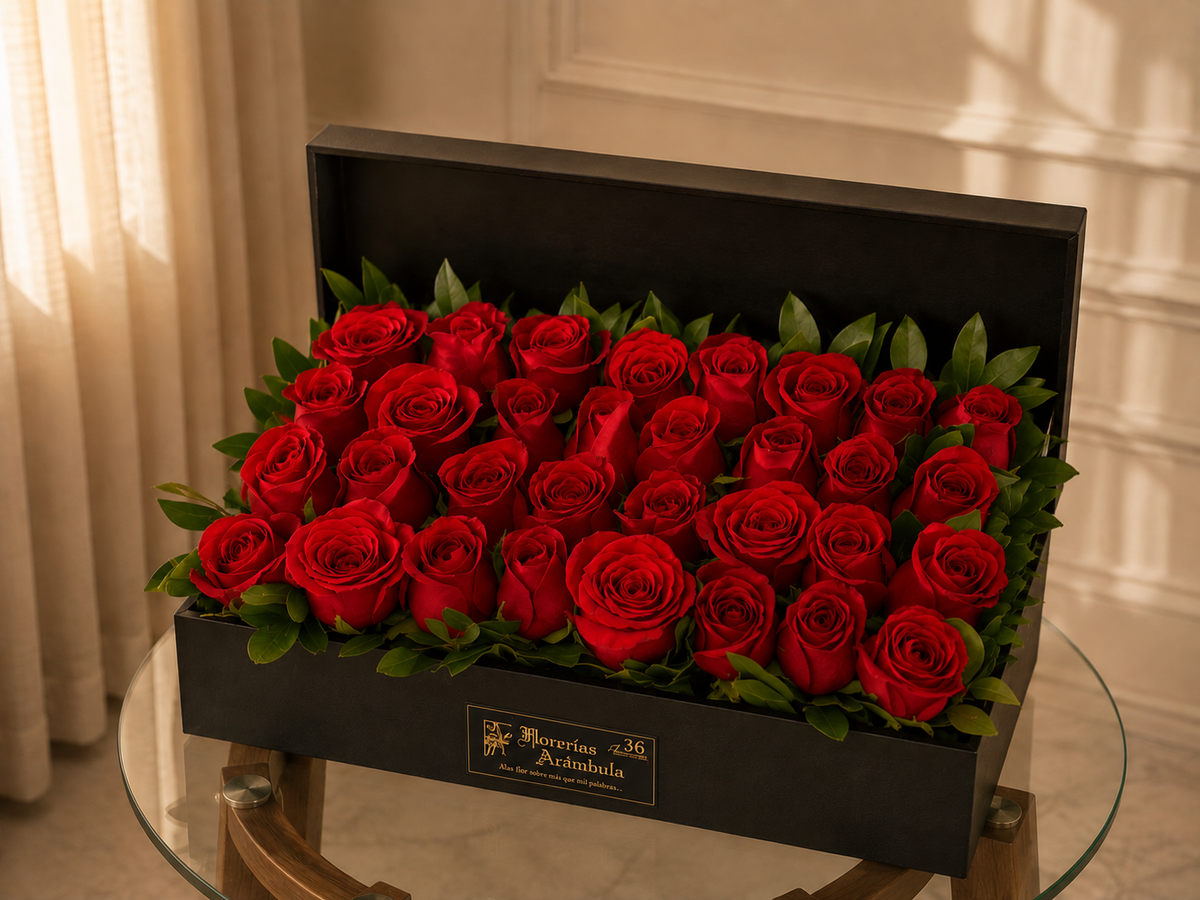 Caja con Rosas Valeria