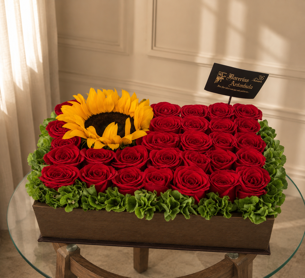 Caja con Rosas Valeria