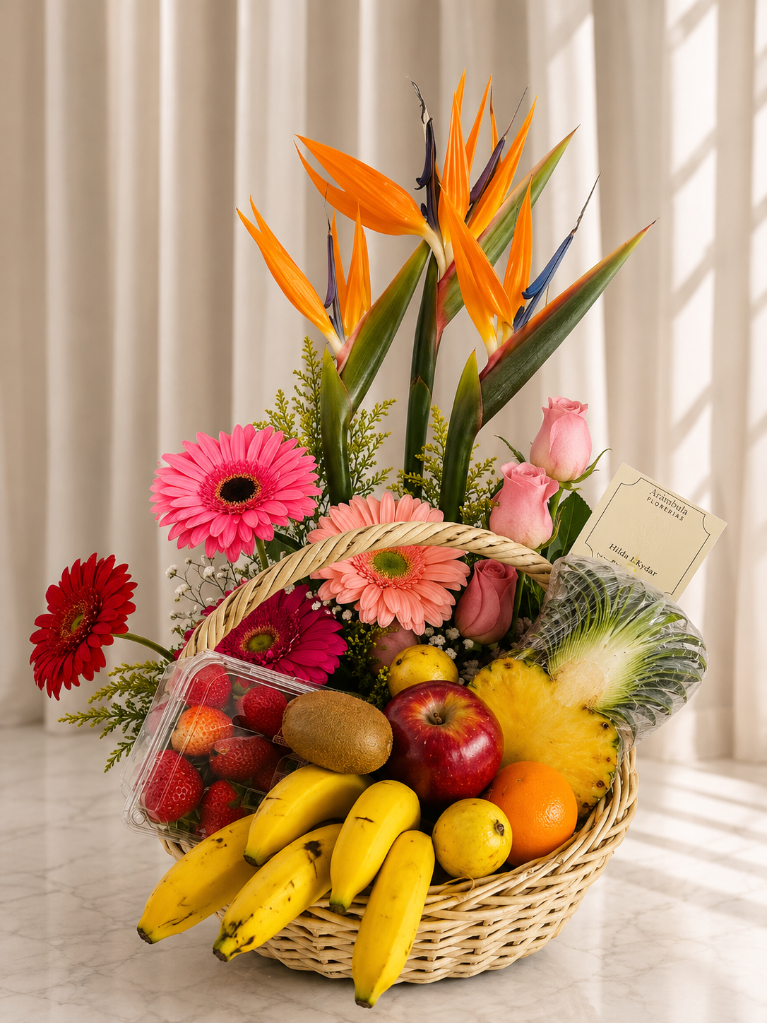 Canasta Floral Frutal