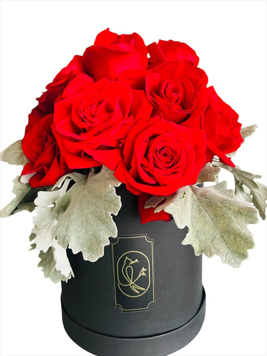 Caja con 12 Rosas Rojas