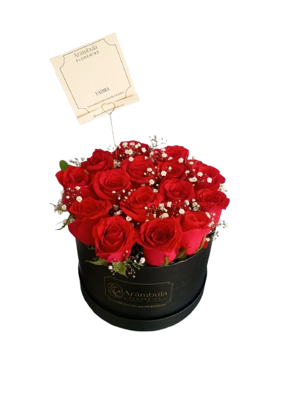 Caja con 12 Rosas Rojas